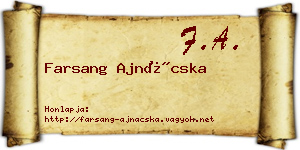 Farsang Ajnácska névjegykártya